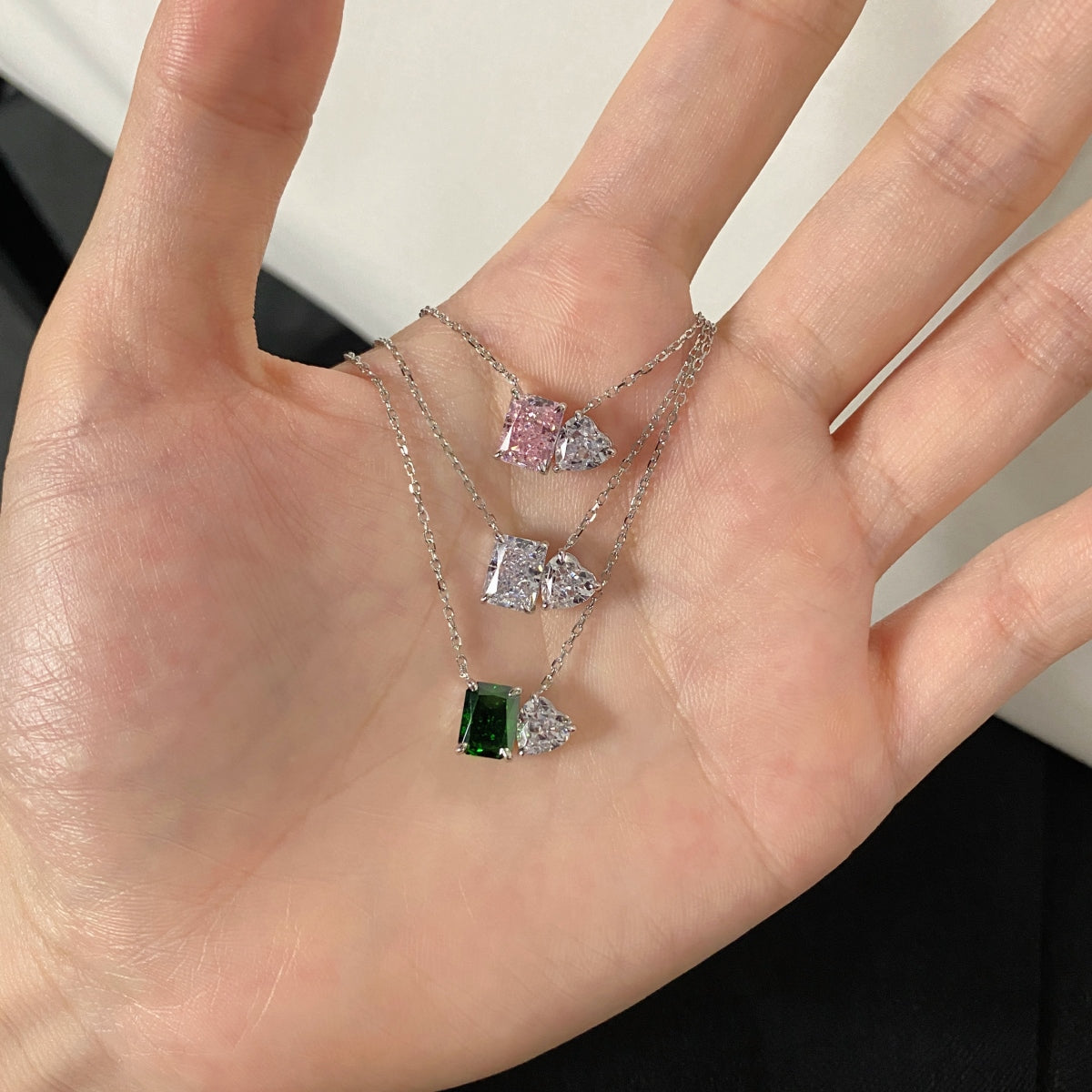 Collier Side by Side pink