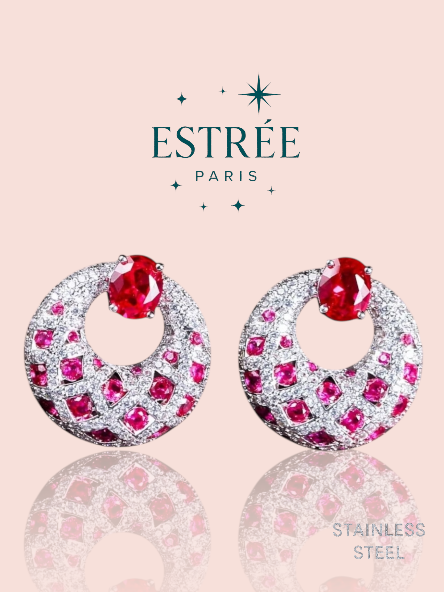 Boucles d'Oreilles Rouge Radiance