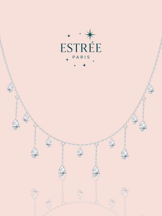 pré-commande Collier Diamond Rain - Argenté