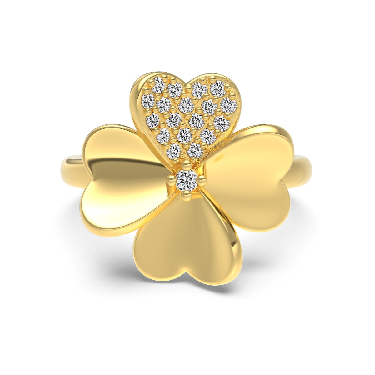 Bague Clover Dorée