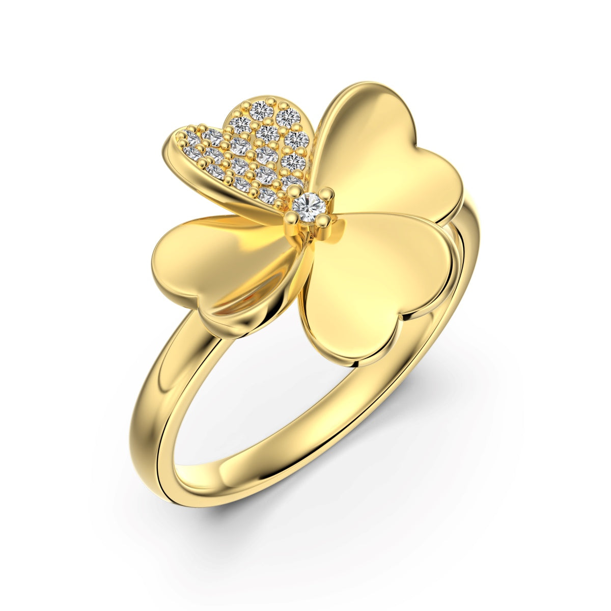 Bague Clover Dorée