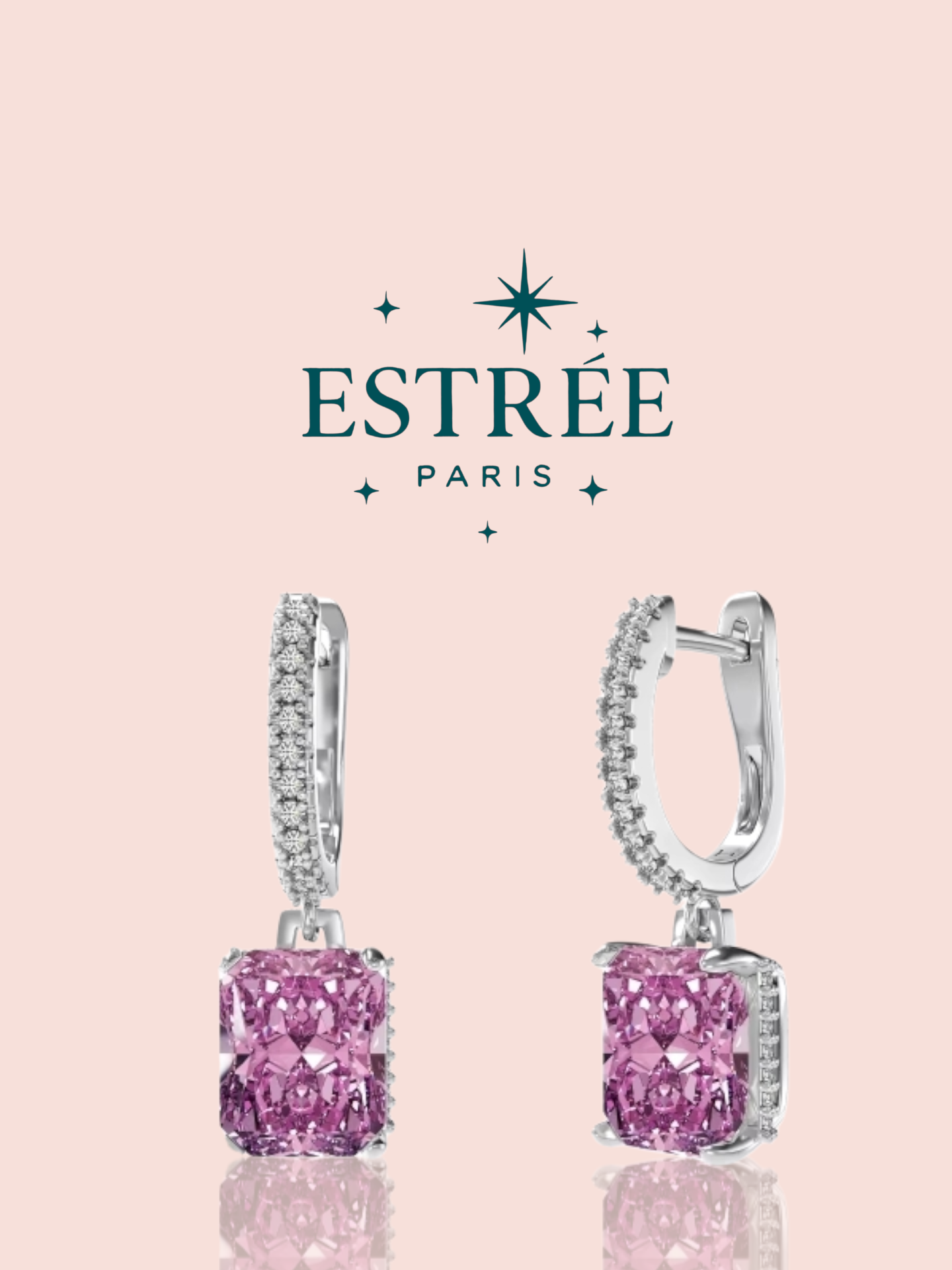 Boucles d’oreilles Whisper Pourpre