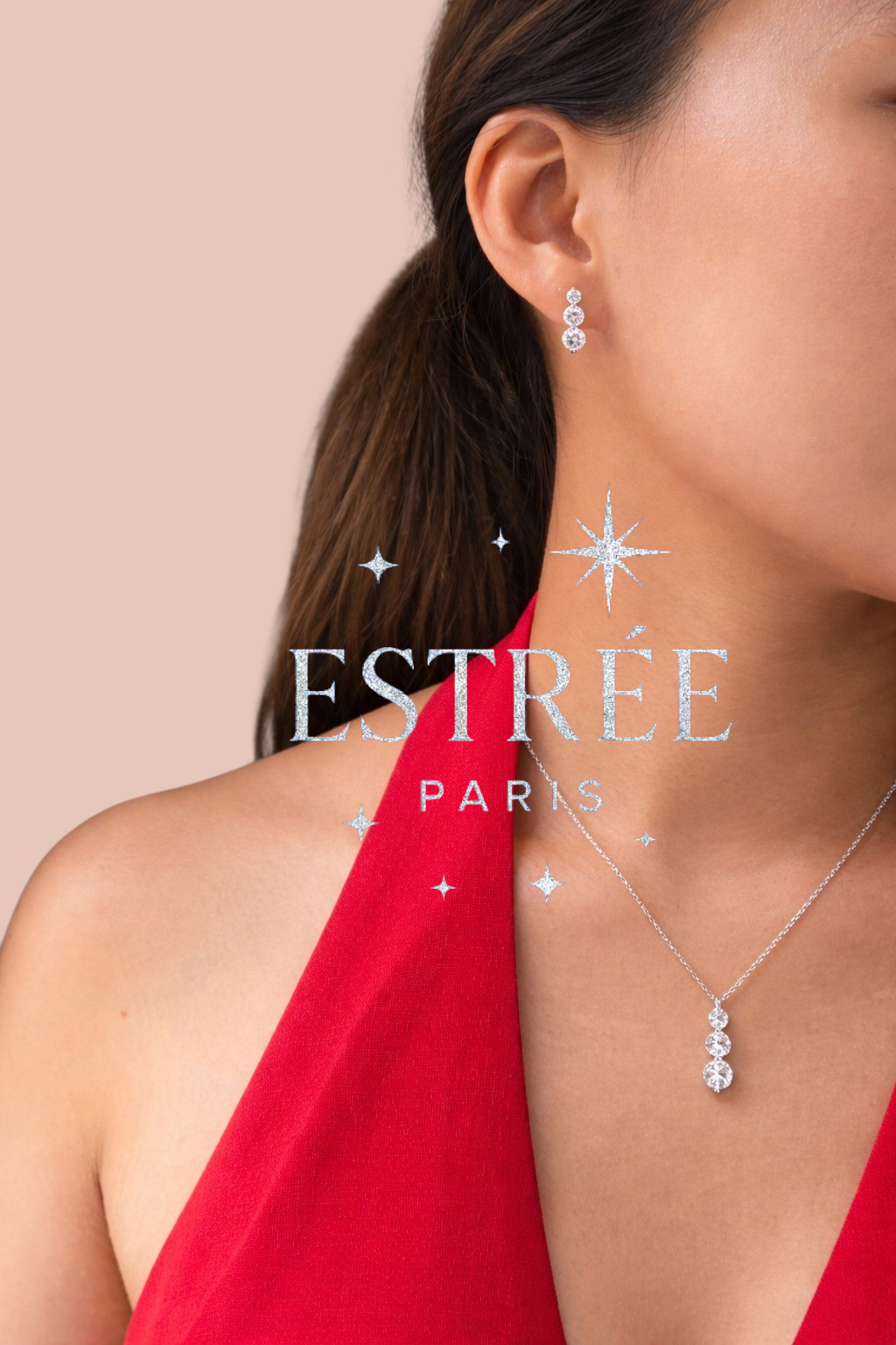 Collier T-Drop en Argent 925 & Moissanite 💎