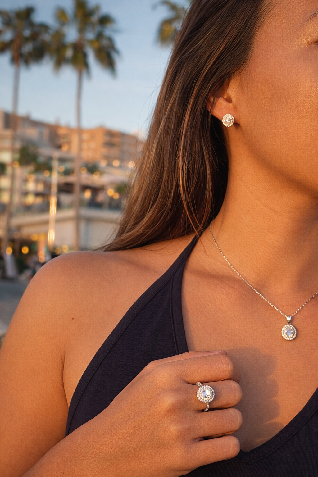 Boucles d'oreilles Ice Halo - Moissanite Argent 925 💎