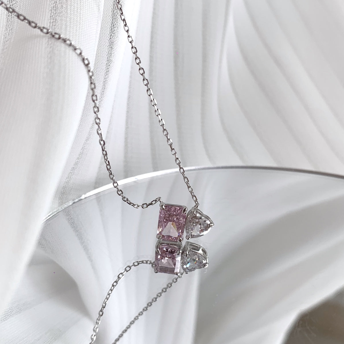 Collier Side by Side pink