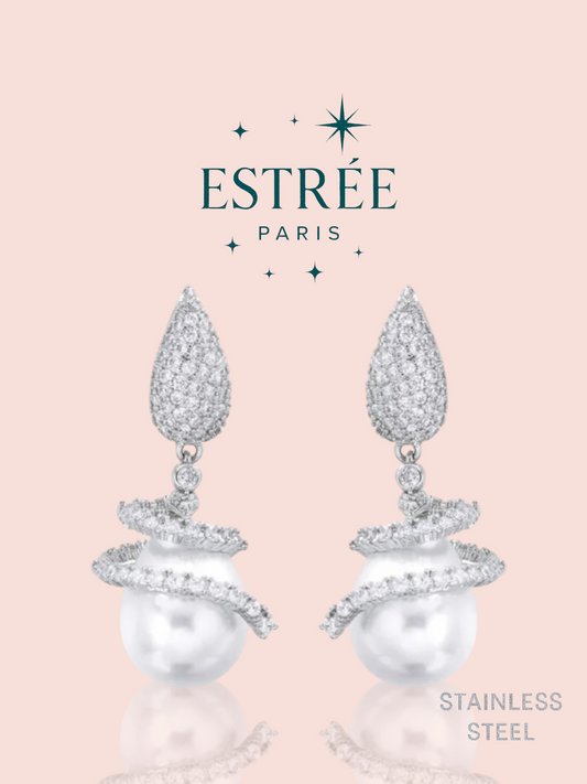 Boucles d'Oreilles Pearl Spiral