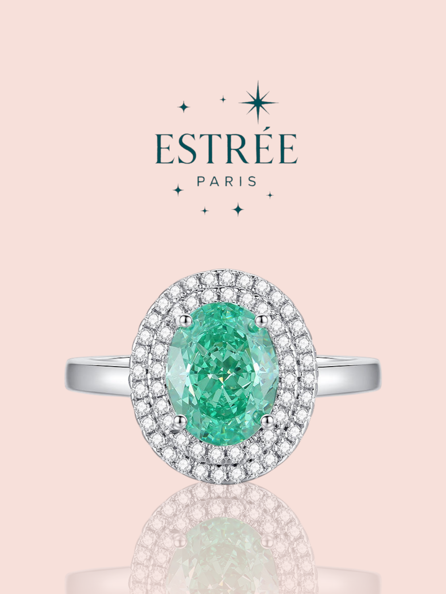 Bague Aqua Halo