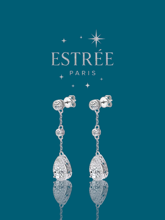 Boucles d'oreilles Pear💎- Moissanite Argent 925
