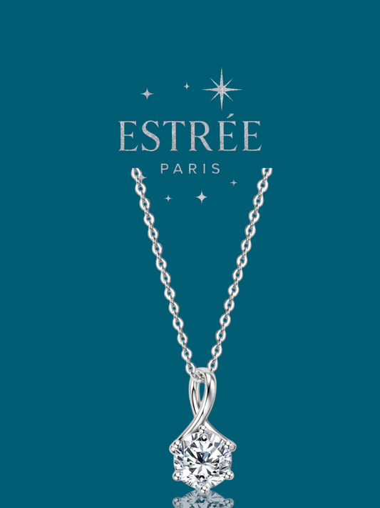 Collier Solitaire - Moissanite Argent 925 💎