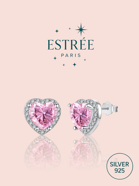 Boucles d'Oreilles Rosy Heart