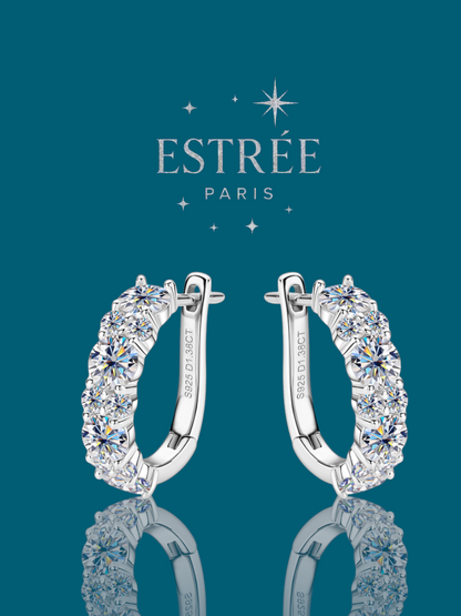 Créoles Muse💎 - Moissanite Argent 925