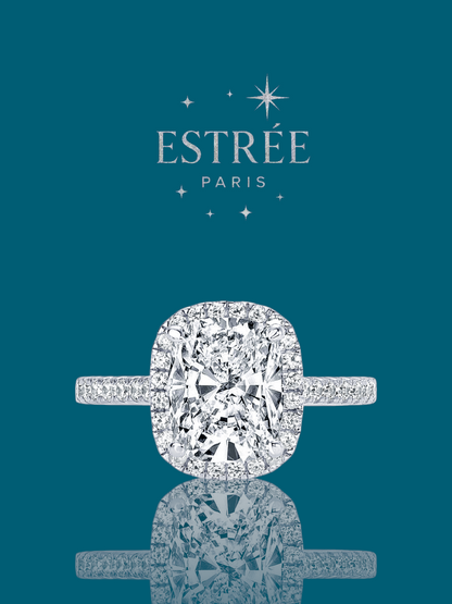 Bague Diamond Cushion💎- Moissanite Argent 925