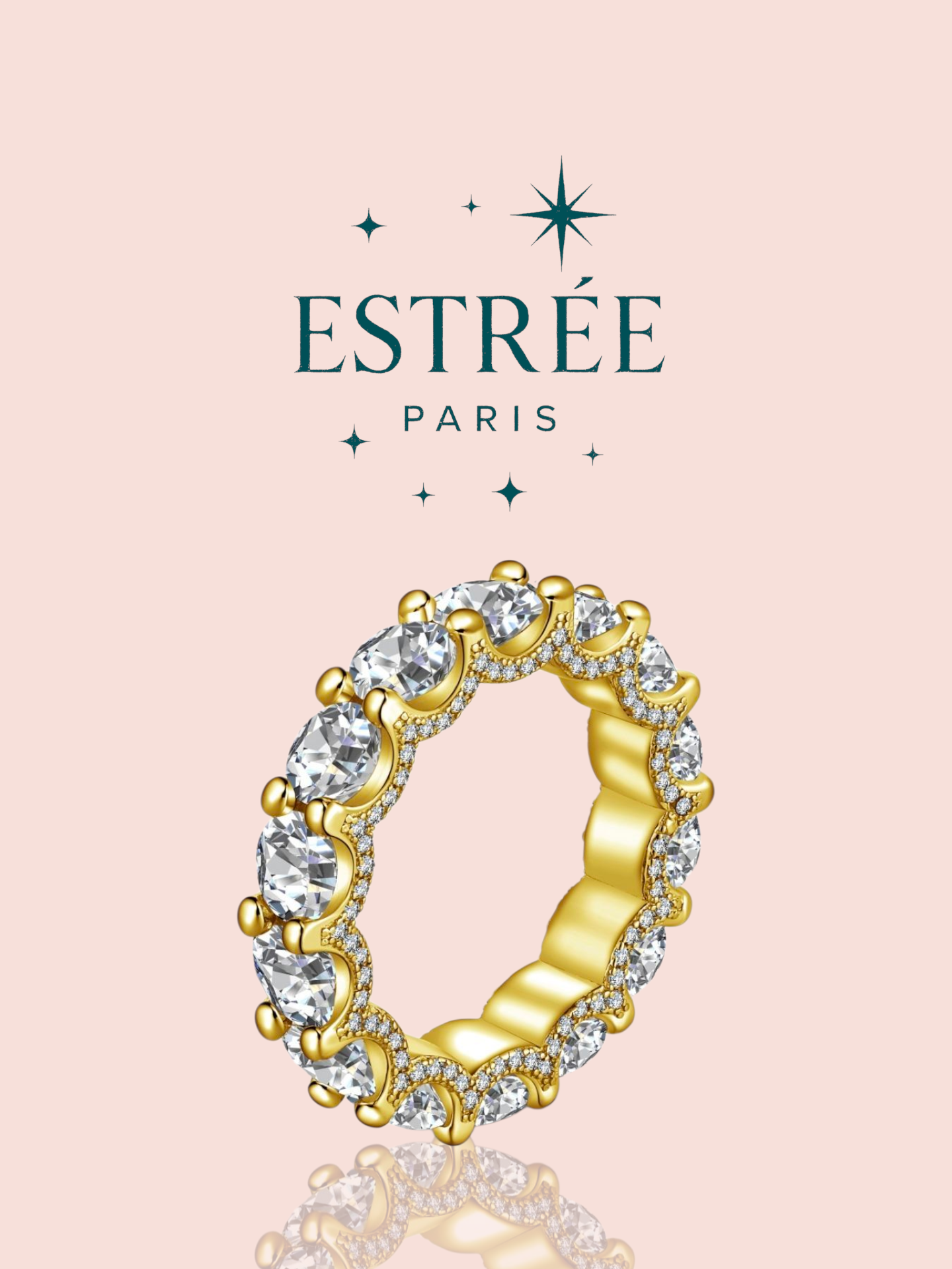 alliance l 2.0 dorée en zirconium et argent 925 Estrée Paris