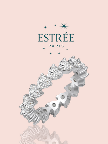 Alliance steal my heart en zirconium et argent 925 Estrée Paris