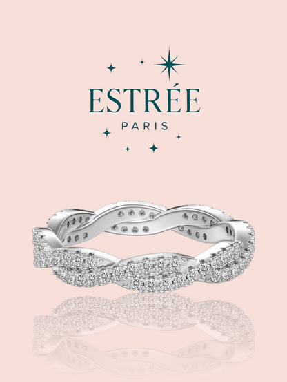 alliance torsadée en zirconium et argent 925 Estrée Paris 