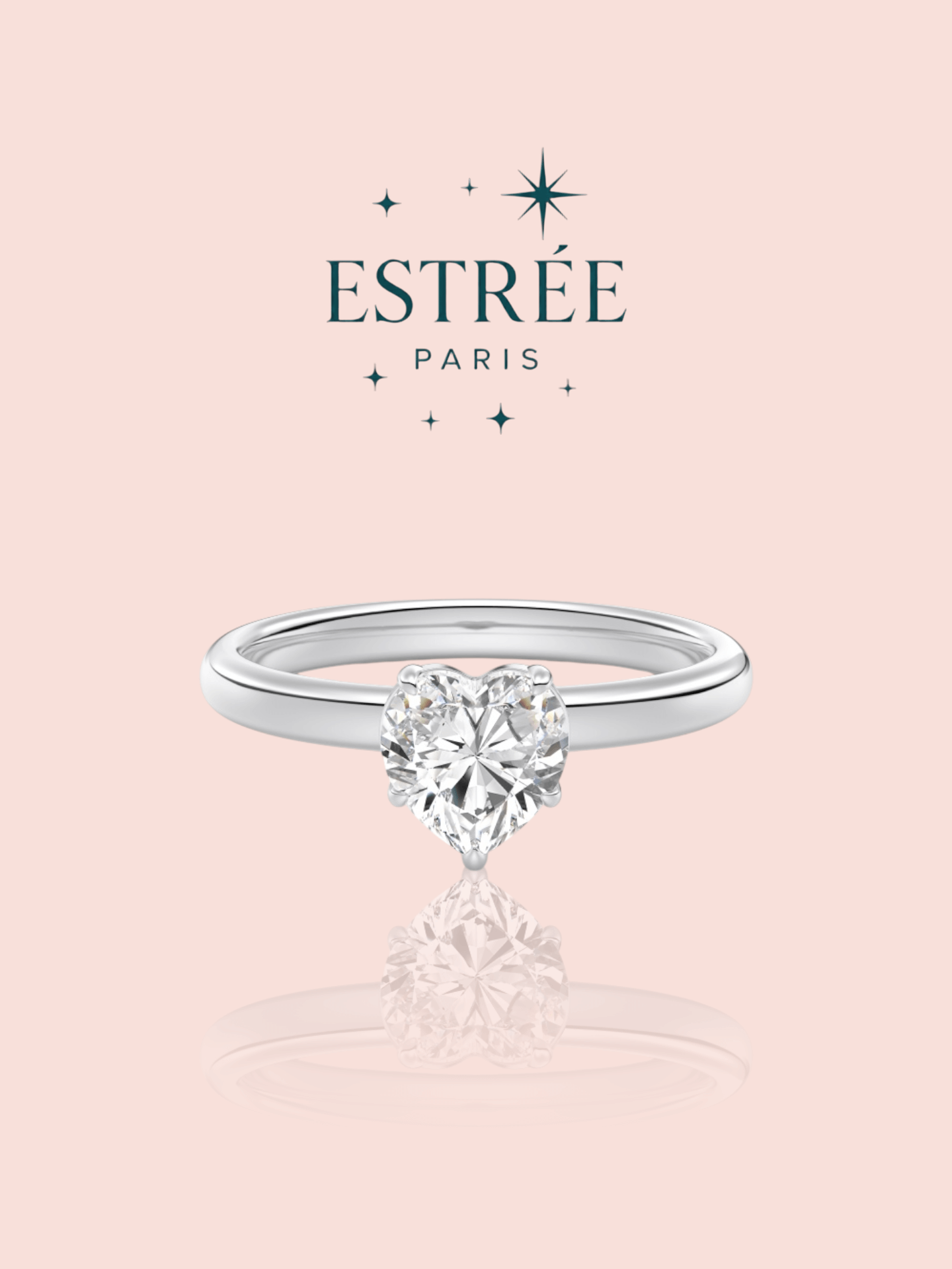 Bague White Valentine en zirconium et argent 925 Estrée Paris 