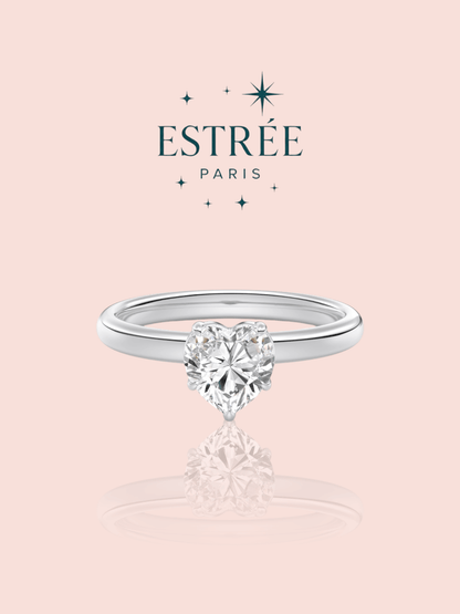 Bague White Valentine en zirconium et argent 925 Estrée Paris 