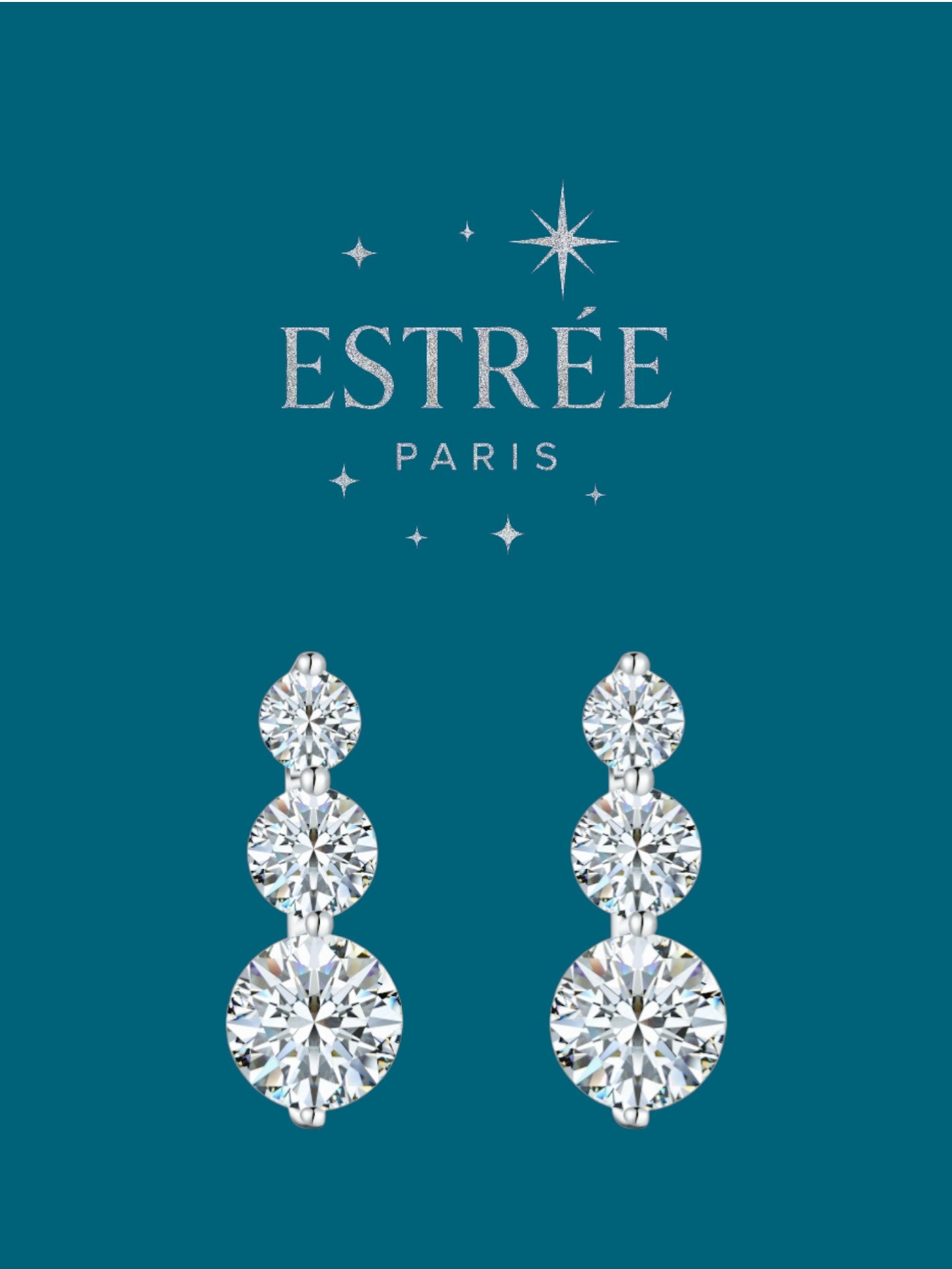 Boucles d'oreilles T-Drop - Moissanite Argent 925 💎 💎