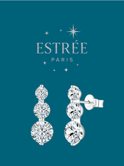 Boucles d'oreilles T-Drop - Moissanite Argent 925 💎 💎