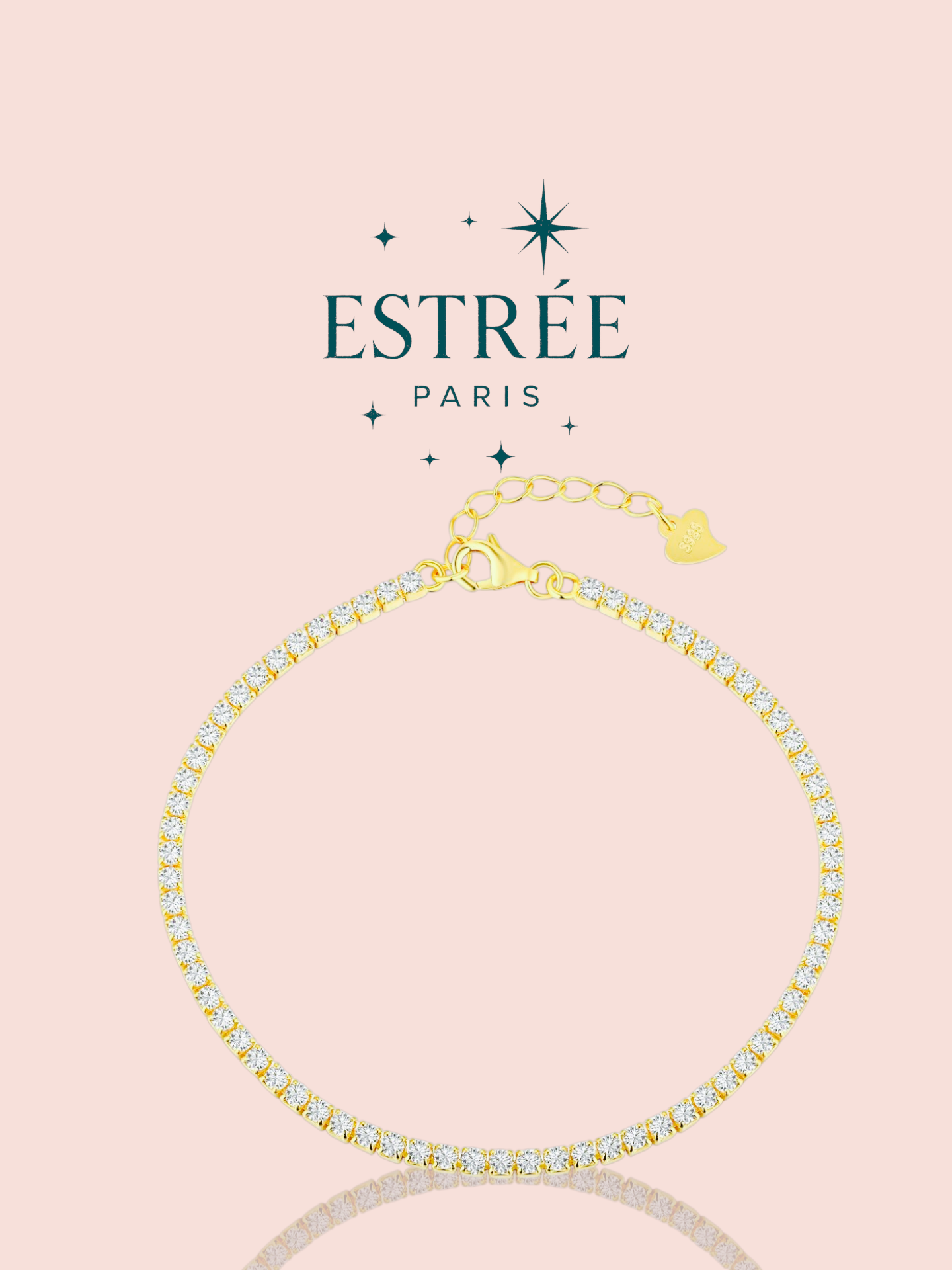 Bracelet Glamour S réglable en argent 925 Estrée Paris