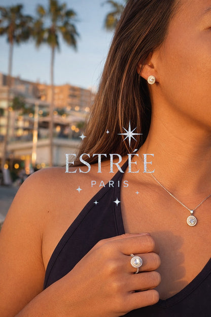 Boucles d'oreilles Ice Halo - Moissanite Argent 925 💎