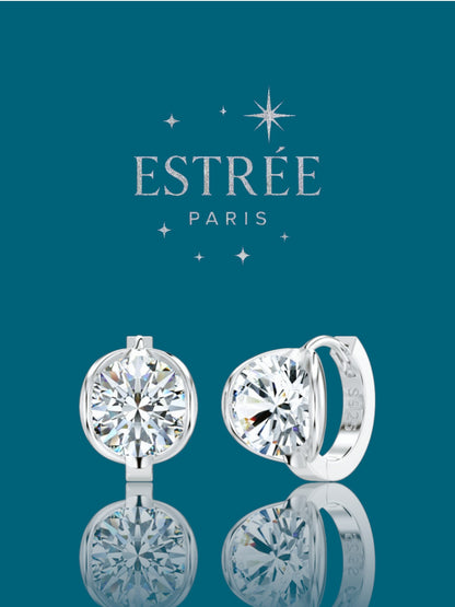 Boucles d'oreilles dormeuses 💎- Moissanite Argent 925