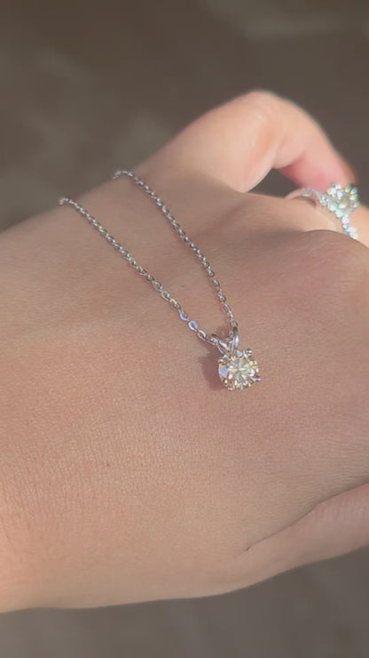 [Automn Glow 🍂] Collier Golden Light 🥂✨- Moissanite Argent 925