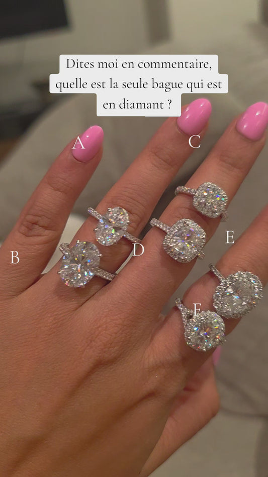Bague Imperial Luna💎- Moissanite Argent 925