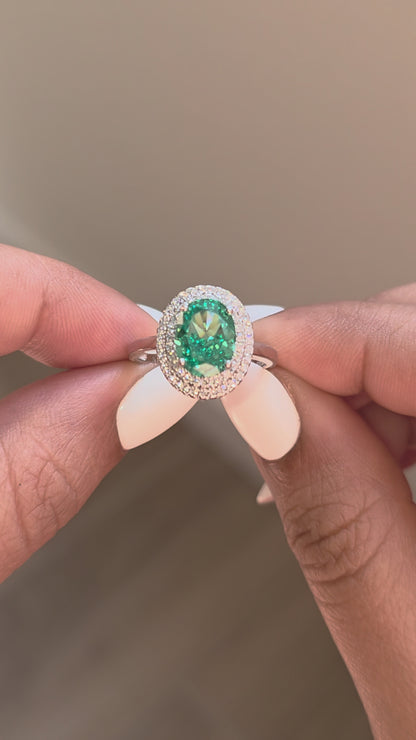 Bague Aqua Halo