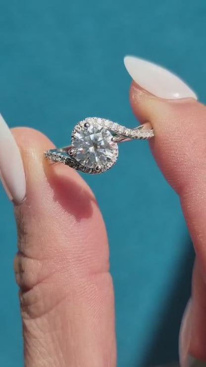 Bague Ice Wave 💎- Moissanite Argent 925