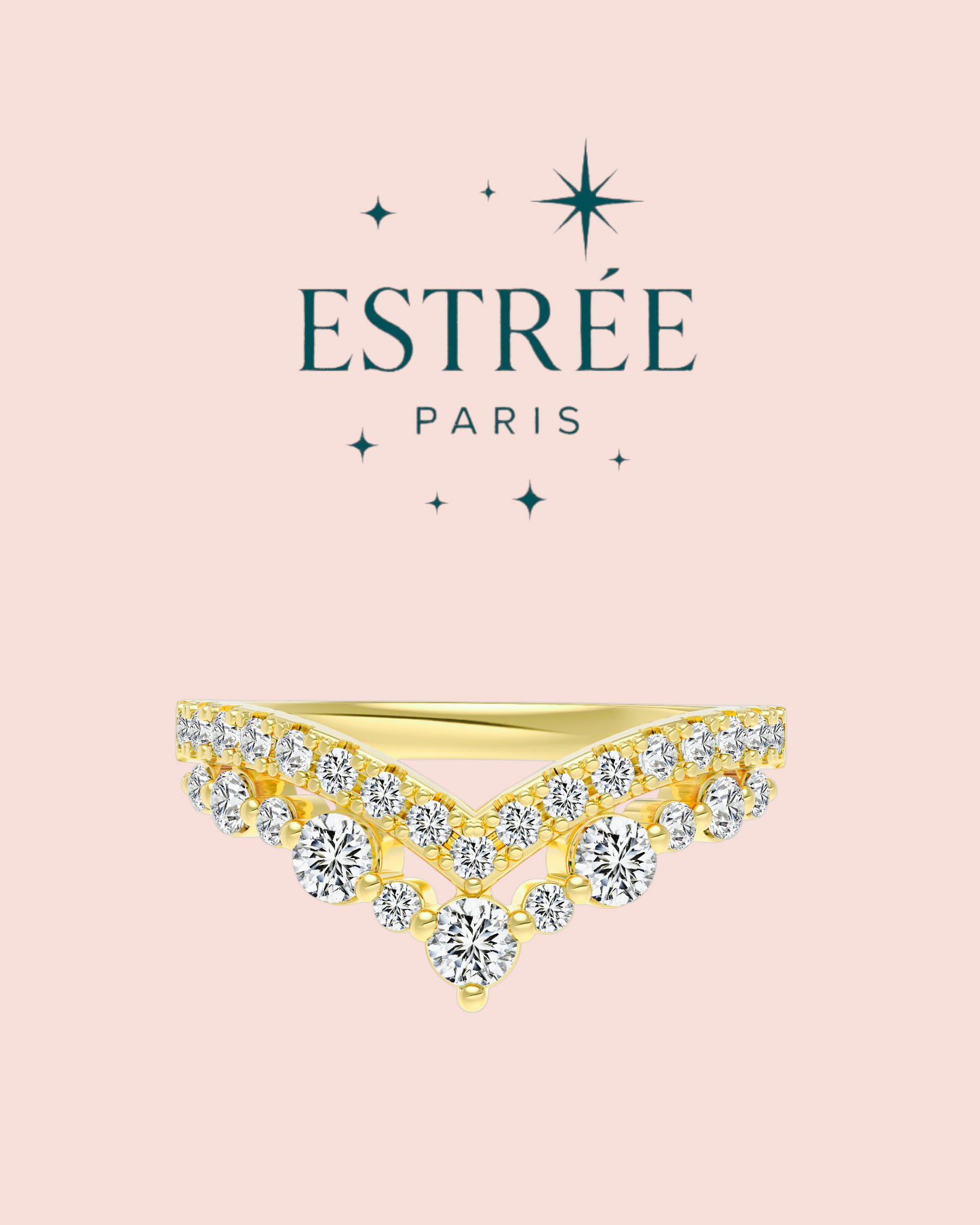 Bague Crown  - Argentée/Dorée