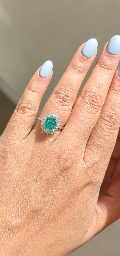 Bague Aqua Halo