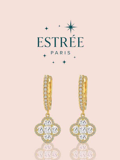 Boucles d'Oreilles Starlit Charm pendantes - Dorée
