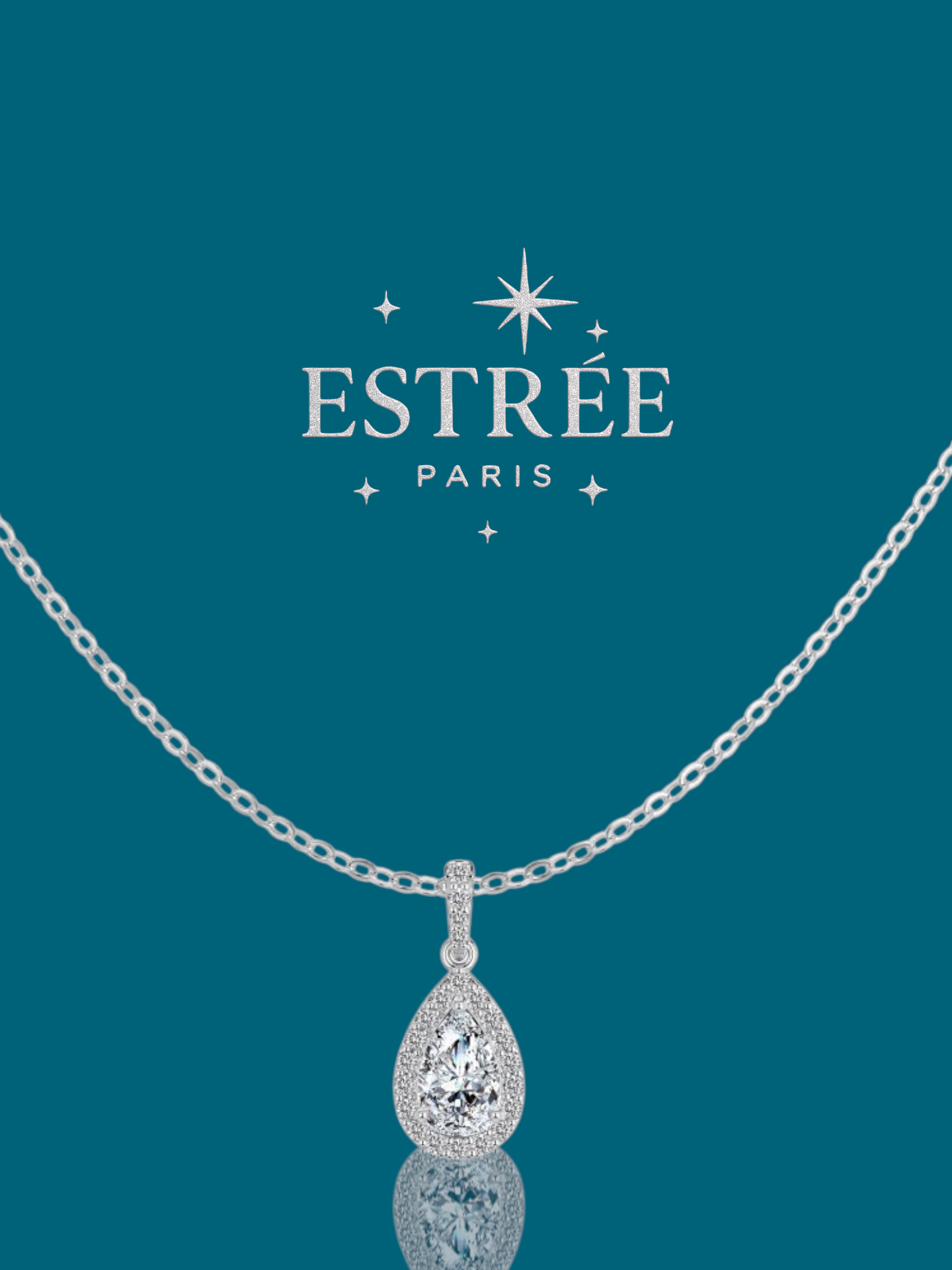 Collier Drop Moissanite en Argent 925 💎