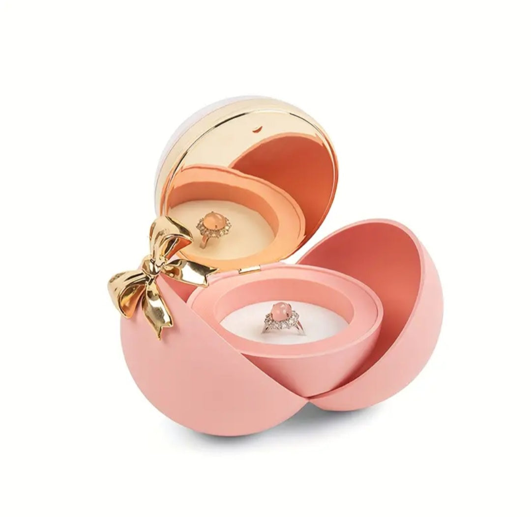 Coffret bijoux rose éternelle - rond