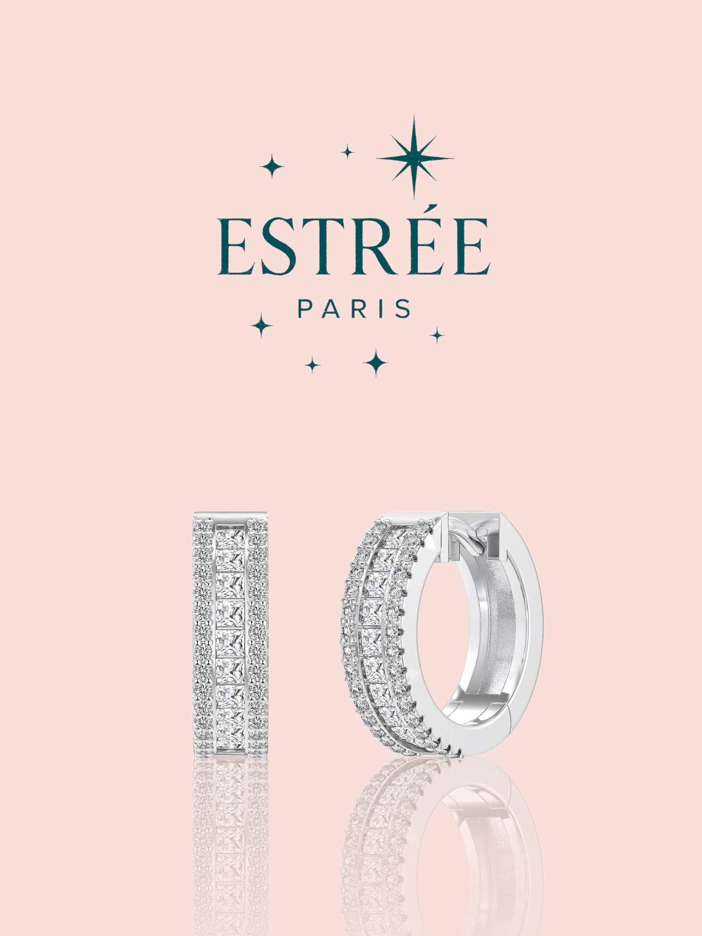 Boucles d’oreilles créoles moonlace 💎