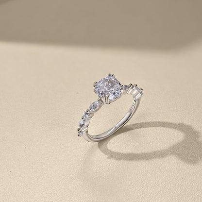 Bague Solitaire square