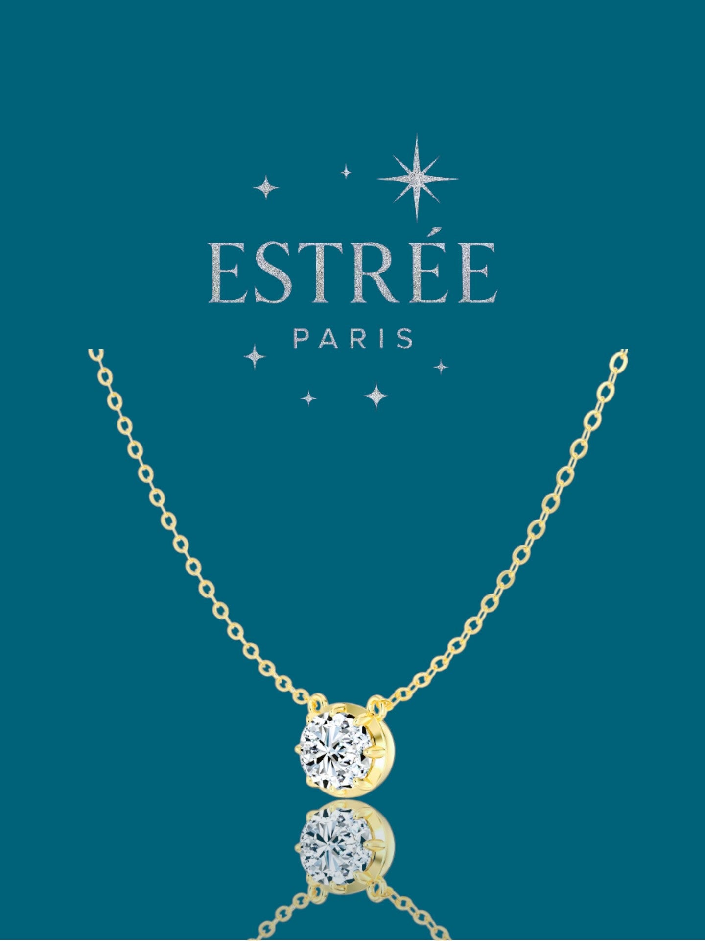 Collier East West 💎- Moissanite Argent 925