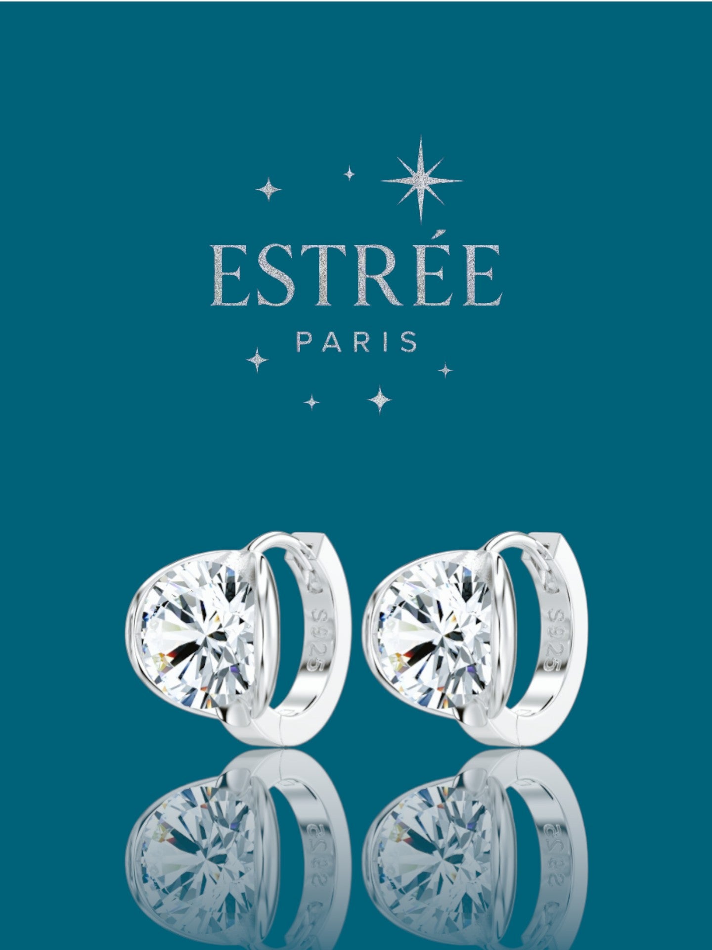 Boucles d'oreilles dormeuses 💎- Moissanite Argent 925